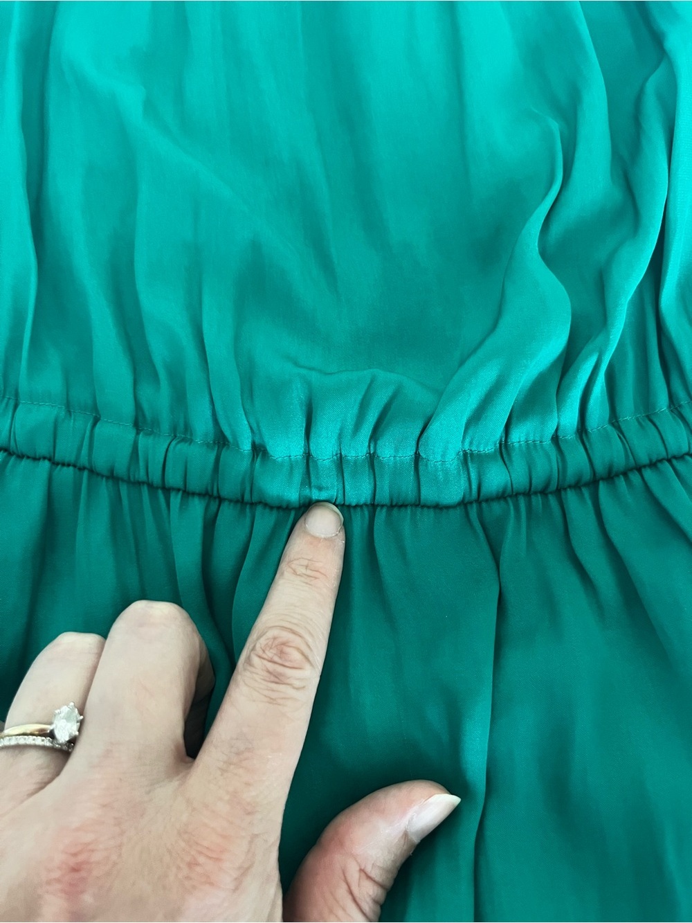 LOFT Emerald Green Halter Maxi Dress | Pleated | Size Small - Picture 10 of 12